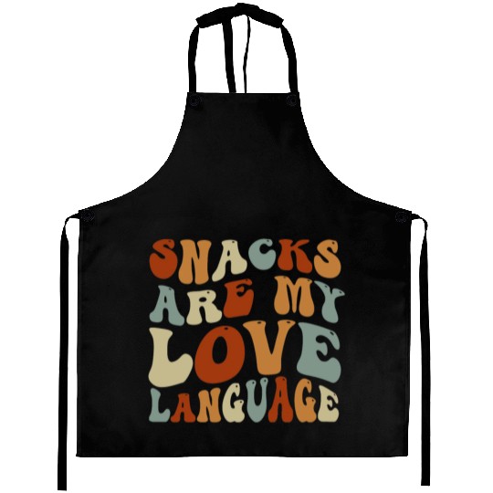 Snacks Are My Love Language Aprons