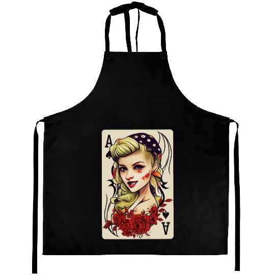Rockabilly 50s Pin Up Zombie Psychobilly Ace Card Aprons