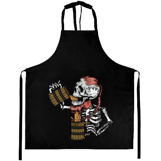 Drunk Viking Skeleton - Beer Aprons