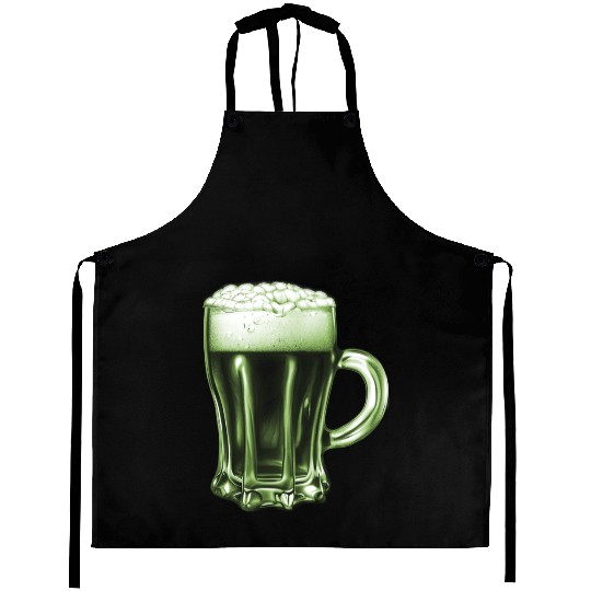 beer mug green version 2 Aprons