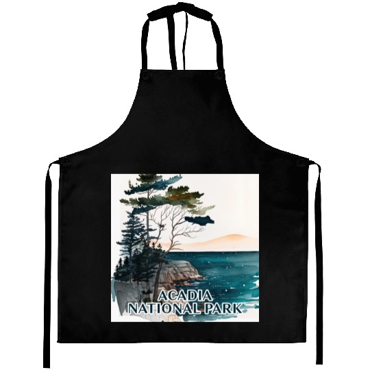 Acadia National Park Watercolor Aprons