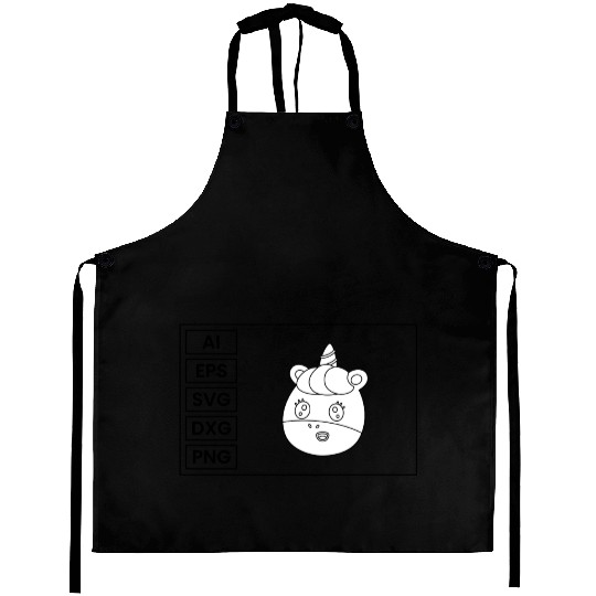 Unicorn Coloring Page Graphic Collection Aprons