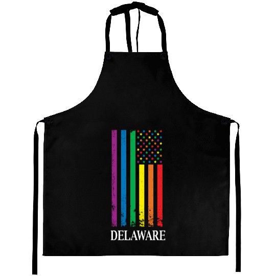 Delaware Pride Month Pride Flag LGBT Community LGB Aprons