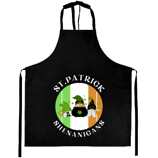 ST PATRICK shenanigans funny St. patty's Aprons