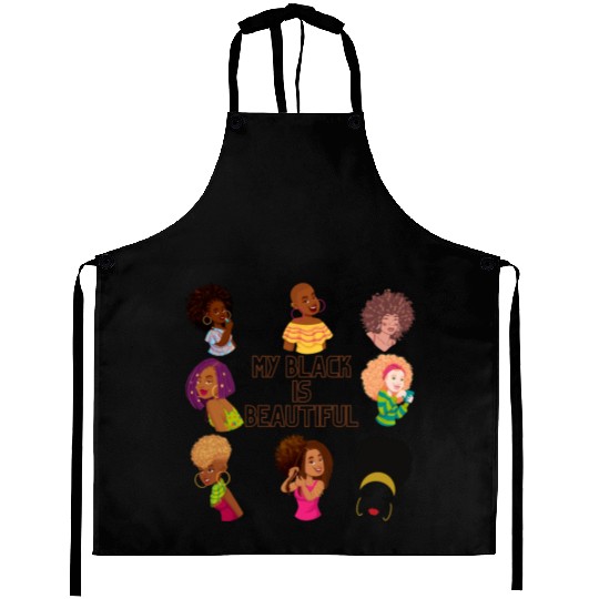 My Black Is Beautiful Aprons