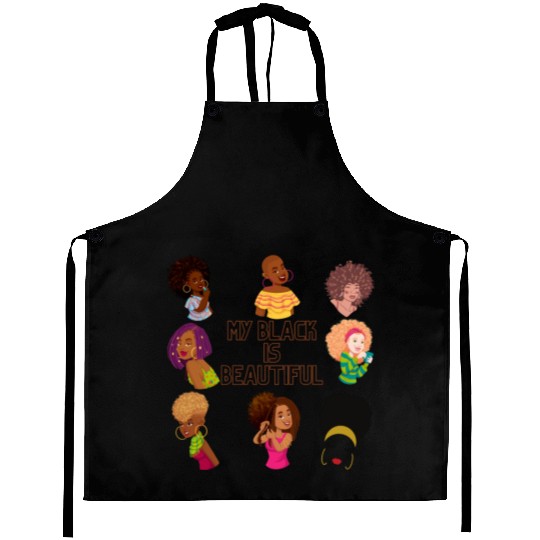 My Black Is Beautiful Aprons