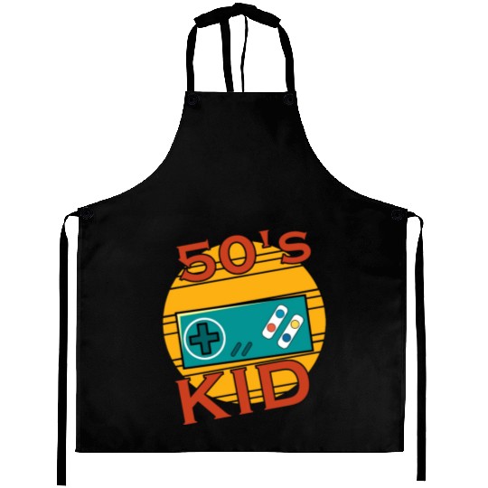 Gamer Kid Retro 50s 1950s Aprons