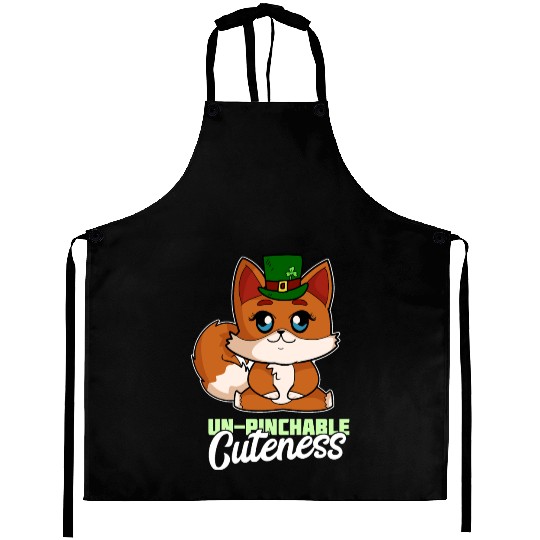 Un Pinchable Cuteness St Patrick Day Fox Aprons