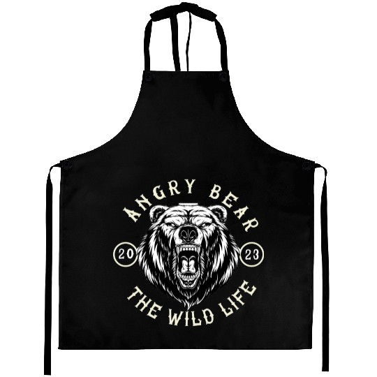 Angry Bear | The wild life Aprons