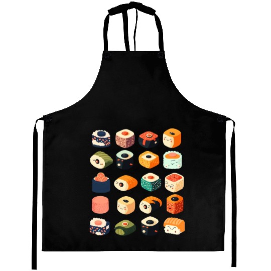 sushi pattern Aprons