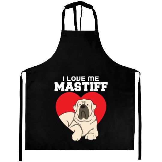 I Love Me Mastiff Aprons