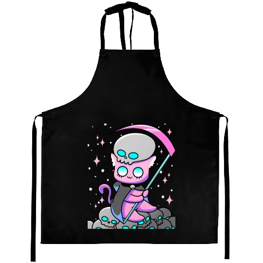 Kawaii Pastel Goth Anime Tarot Card Death Cute Wit Aprons