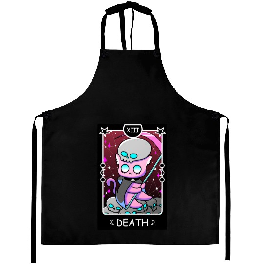 Kawaii Pastel Goth Tarot Card Death Grim Reaper Cu Aprons