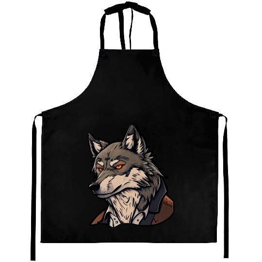 Suited Wolf Aprons