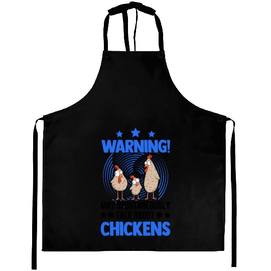 Warning Chickens Farmer Chicken Aprons