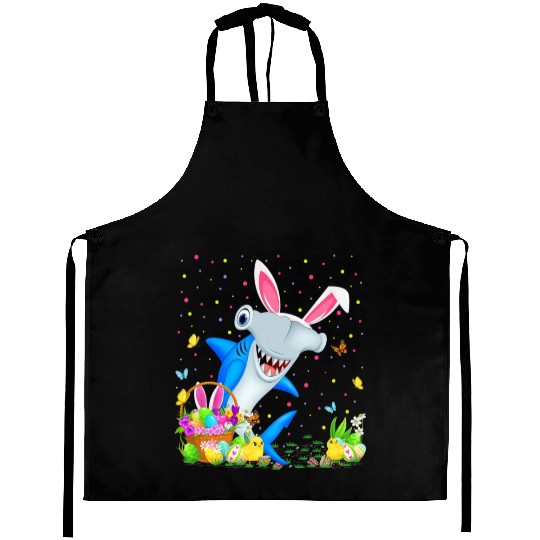 Shark Fish Easter Egg Hunting Hammerhead Shark Eas Aprons