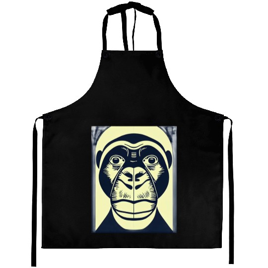 Wise Monkey & jungle king Aprons