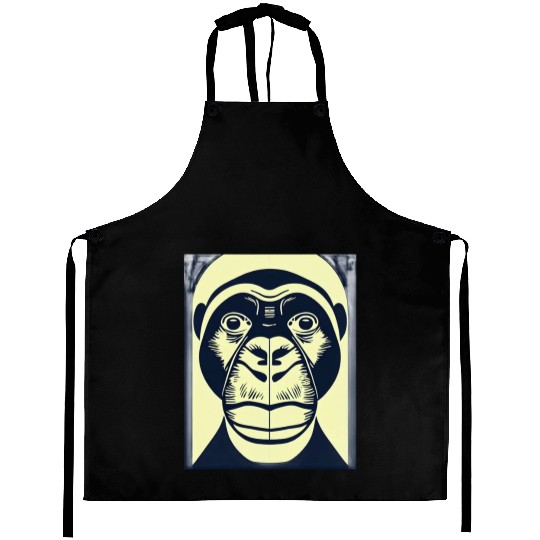 Wise Monkey & jungle king Aprons