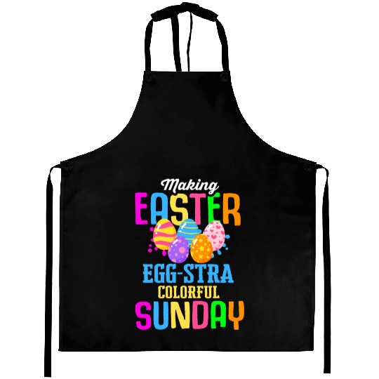 Easter Colorful Egg Dye Rabbit Egg Hunt Aprons