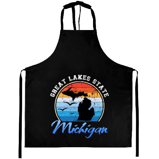 Michigan The Great Lakes State Aprons