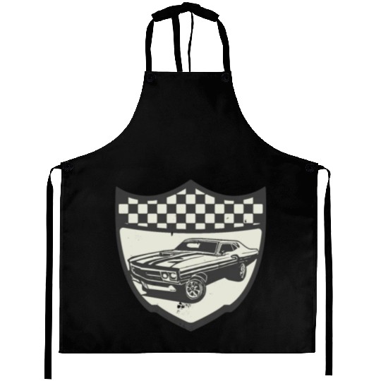 Racing Car Muscle Car Logo Motorsports Aprons