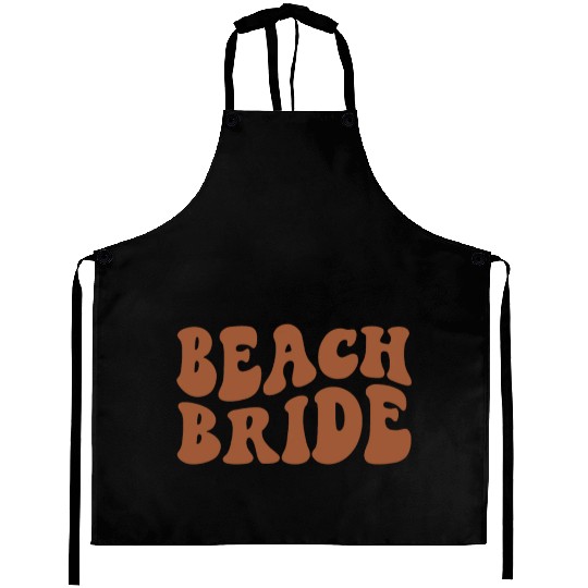 Beach Bride Terracotta Burnt Orange Aprons