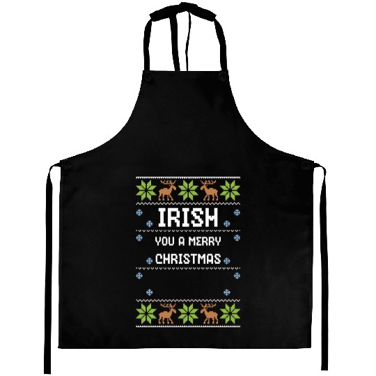 Irish You A Merry Christmas Aprons