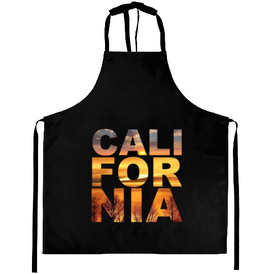 Cali California Vibes Squad Ocean Beach Vacation Aprons