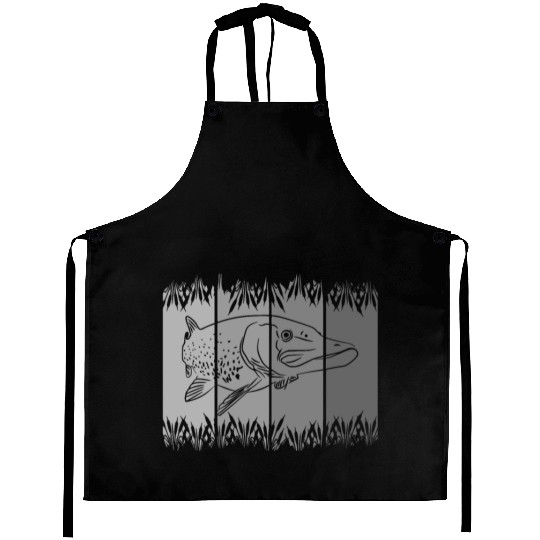 fish - fishing - fishermen Aprons
