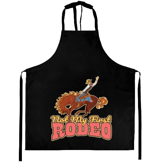 Cowboy Barn Bull Rider Rodeo Country Western Gift Aprons