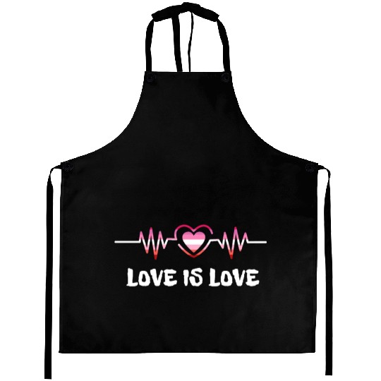 Lesbian Heartbeat Aprons