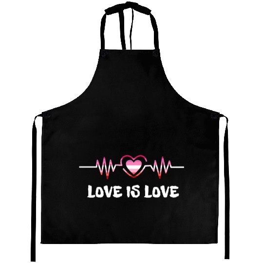 Lesbian Heartbeat Aprons