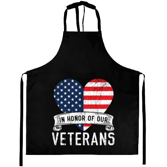 Patriotic Veteran USA Flag American Memorial Day Aprons