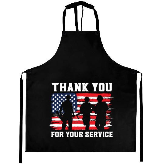 Patriotic Veteran USA Flag American Memorial Day Aprons
