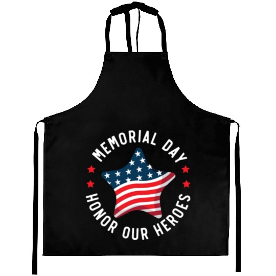 Patriotic Veteran USA Flag American Memorial Day Aprons