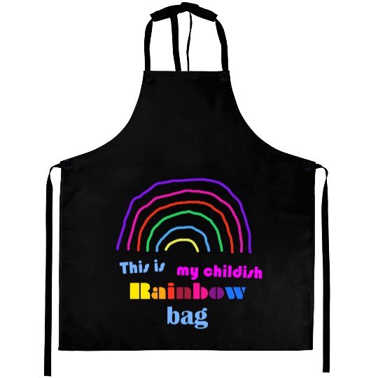 This is my childish rainbow bag Aprons