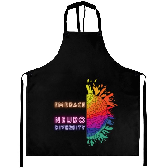 NEURODIVERSITY embrace brain awareness Aprons