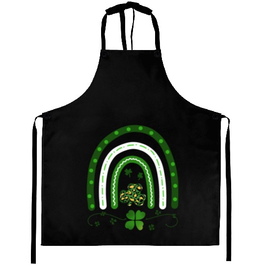 Green Four Leaf Clover .St Patrick's Day Aprons
