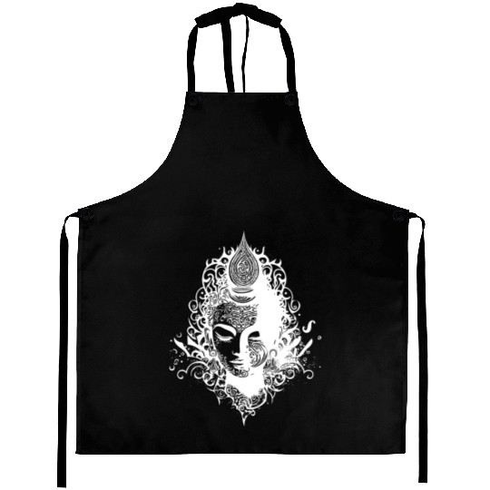 Meditating Buddha Portrait Spiritual Nature Aprons