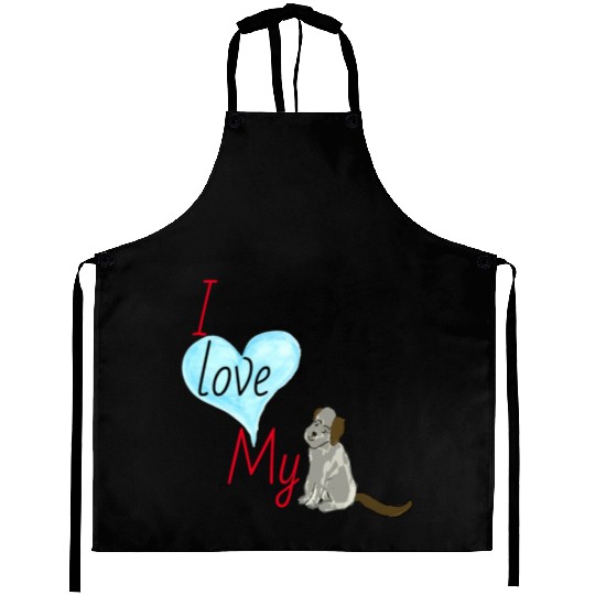 I love my dog friend Aprons