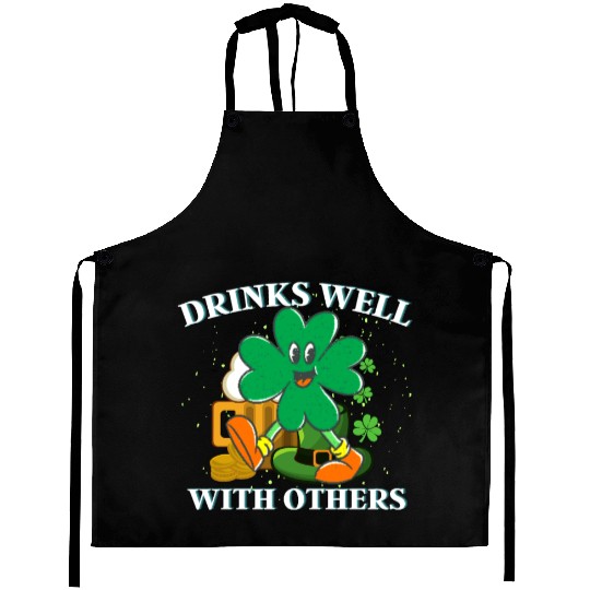 Drinks Well With Others St. Patrick's DayT-Aprons