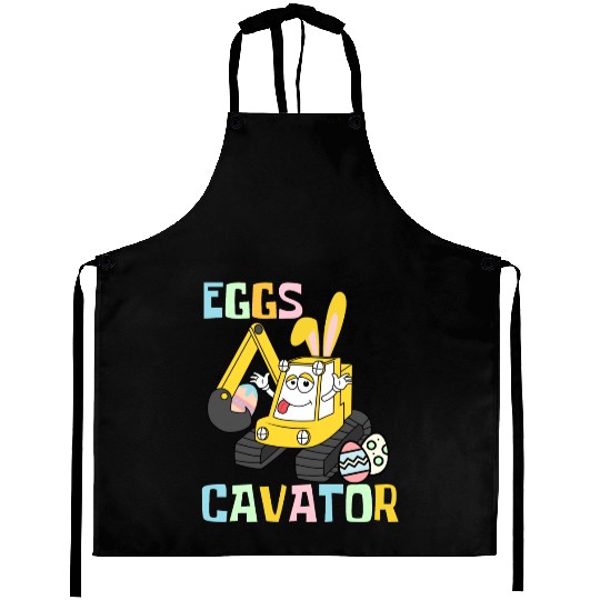 EggsCavator - Cute Funny Easter Pun Aprons