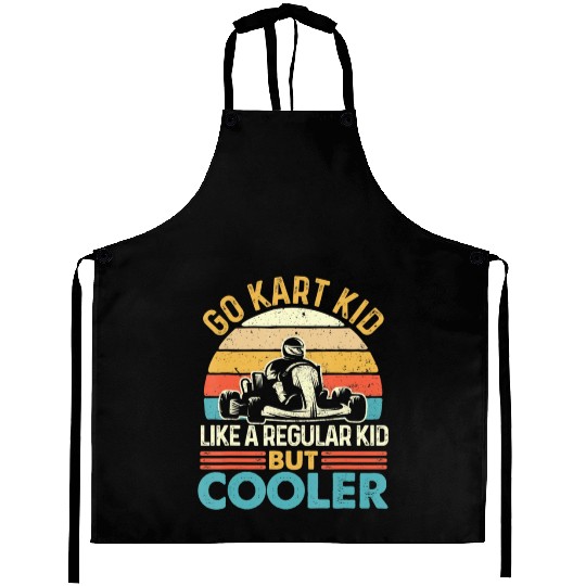 Go Kart Kid Retro Go Karting Go Cart Racing T Shi Aprons