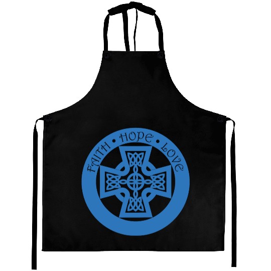 Timeless Celtic Cross With Faith Hope Love Aprons