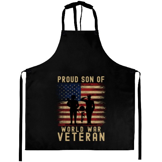 Proud Son of World War 2 Veteran Aprons