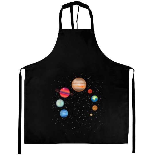 Earth Lover Celestial Body Fan Funny Galaxy Explo Aprons