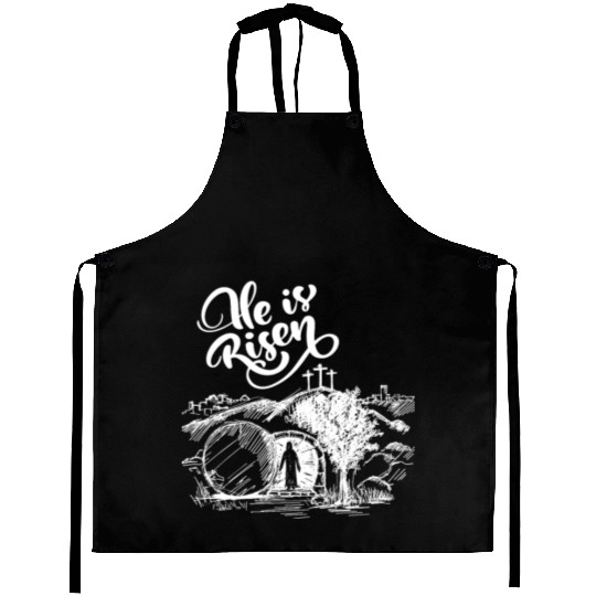 He Is Risen - White Drawing HD Aprons