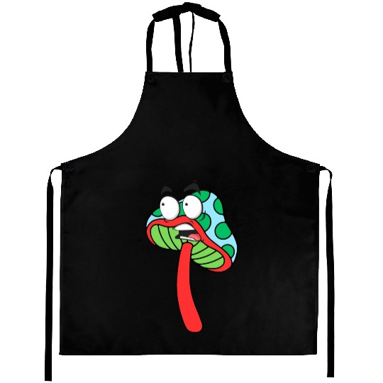 mushroom surprised by someone Aprons