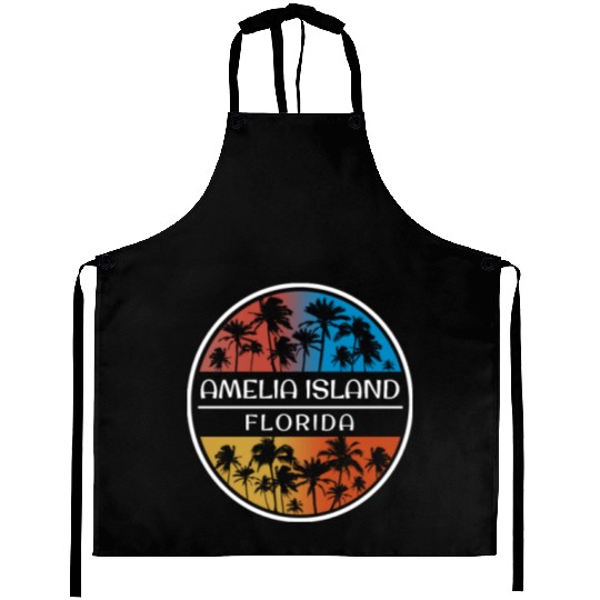 Amelia Beach Florida Stylish Vacation Souvenir Aprons