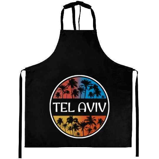 Tel Aviv Israel Stylish Vacation Souvenir Palm Aprons